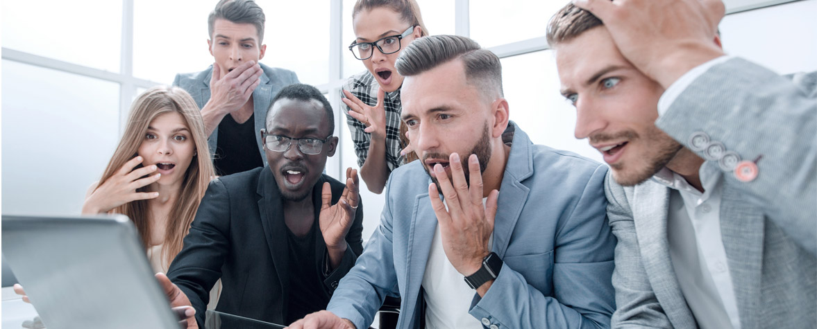 Shocked employees