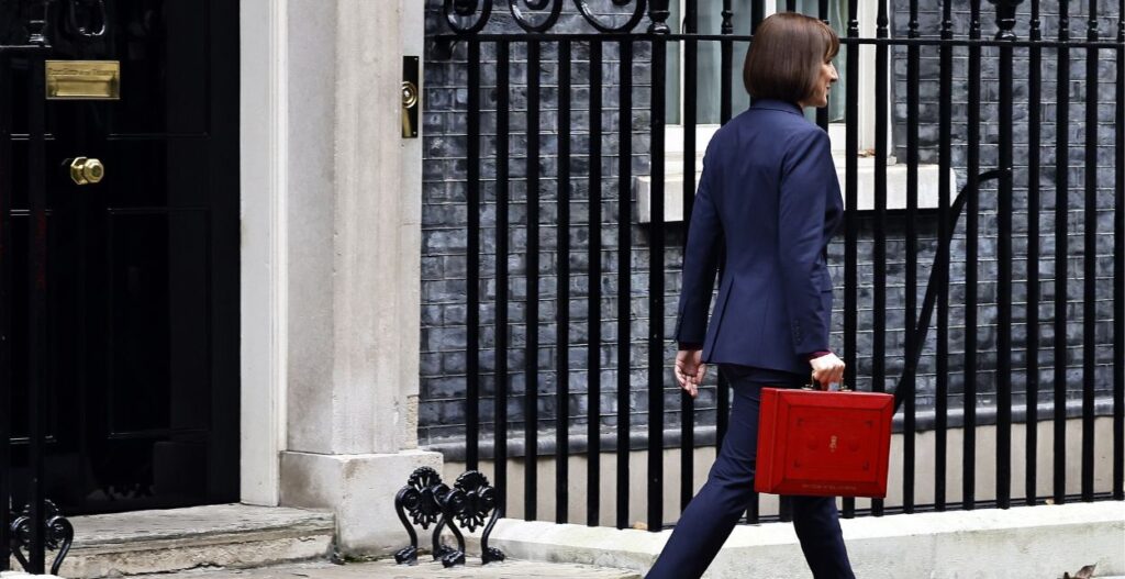 Rachel Reeves MP, First female chancellor of the exchequer heads for the house of commons for the budget. 
